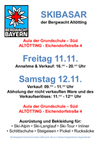 Skibasar Bergwacht BRK Altötting